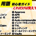 DeFi専門用語徹底解説（初心者用）基礎をしっかり把握してイールドファーミングで利益を出そう！【仮想通貨DeFi講座】