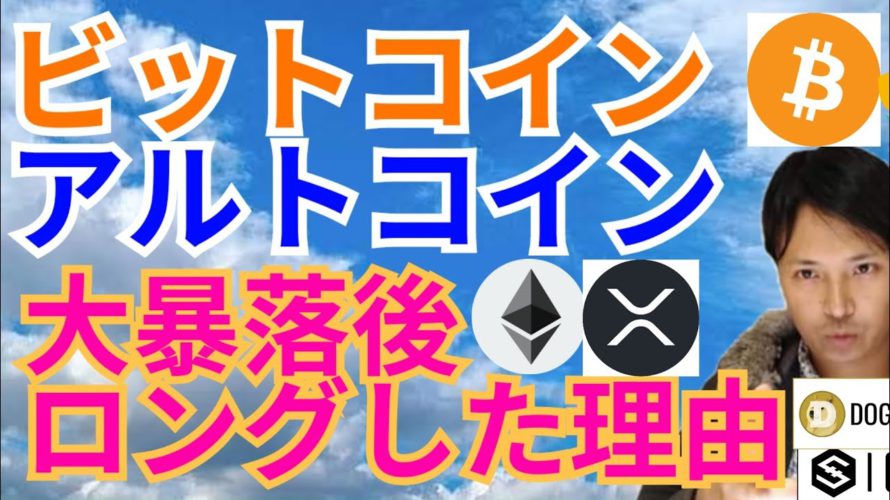 【仮想通貨BTC, ETH, XRP, NEM, IOST, DOGE】ビットコイン&アルトコイン大暴落ロングした理由🤘