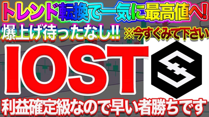【IOSTが高値ブチ抜けます】あと3日以内にクジラが動く!!上昇トレンド発生時暴騰開始!!爆益確定の仕込み価格はココのみ!!【仮想通貨】