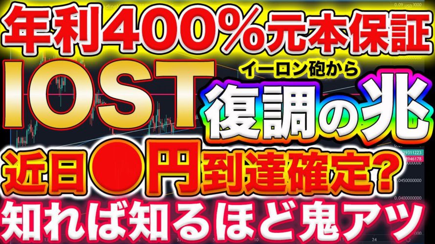 【知れば知るほど…】ハイリターンモンスター『IOST』!数日で利益20%の鬼アツエントリーポイント公開します!【仮想通貨】【ビットコイン】