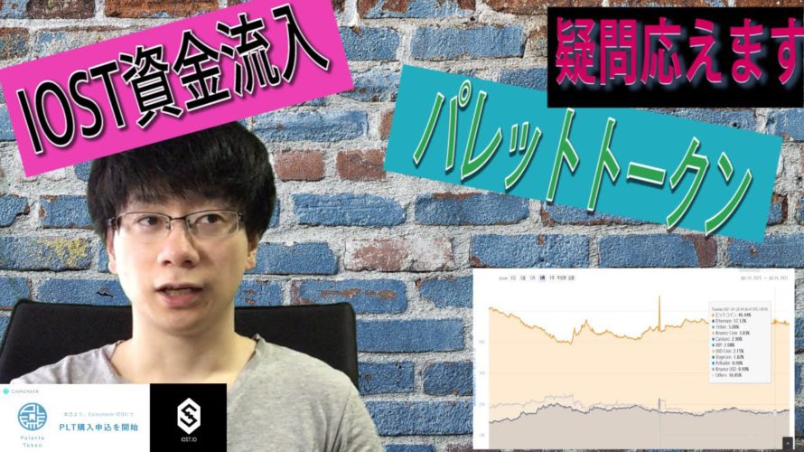 【IOST・パレットトークン】パレットトークン返金分がIOSTに資金流入の動画についての疑問に分析結果から応えます。