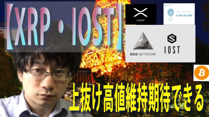 【パレットトークン・XRP・IOST・BTC】期待できる展開。