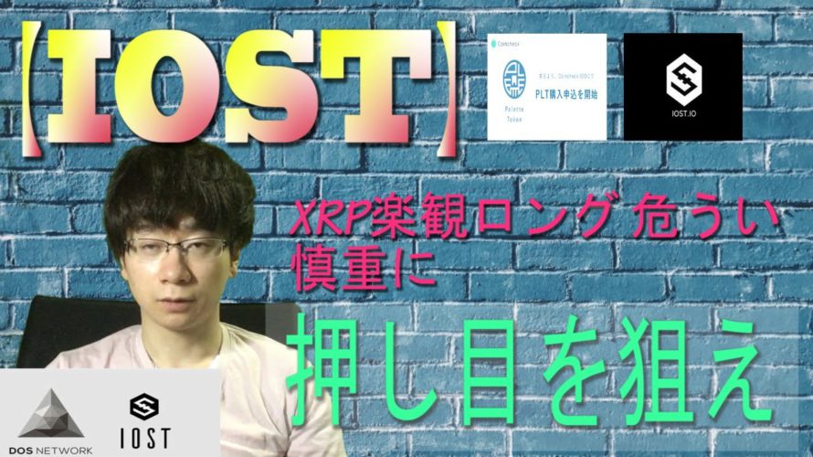 【パレットトークン・XRP・IOST・BTC】パレットトークン上抜け!利益は指値でカバーして資金を守ろう。
