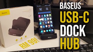 BASEUS DOCKING TYPE C HUB DOCKING STATION – SAMSUNG DEX ALTERNATIVE ONLY RM99 !