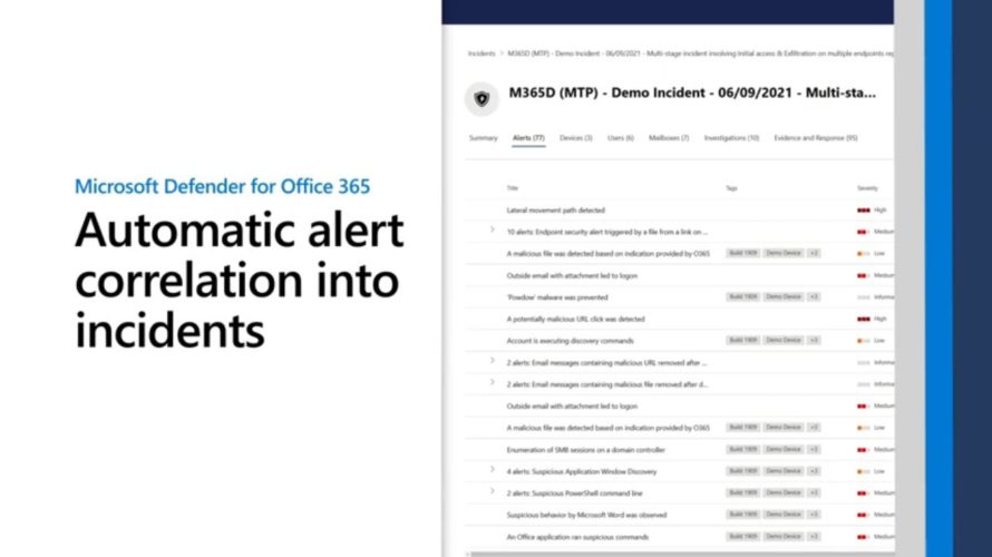 Incident correlation with Microsoft Defender for Office 365