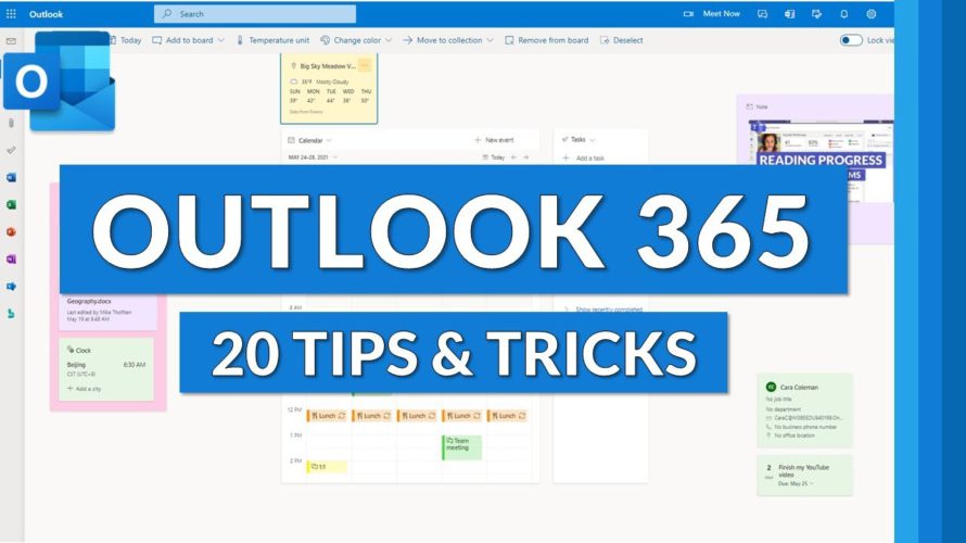 20 Outlook Web Tips and Tricks 2021 | Microsoft Outlook 365 tips for Email, Calendar, Teams & more