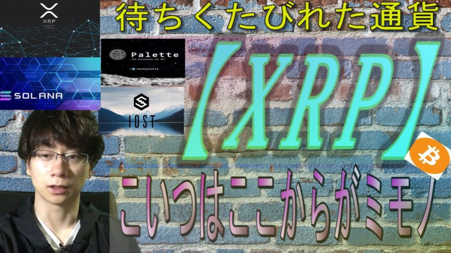 【パレットトークン・IOST・BTC・XRP・SOL】XRP待ちくたびれた強固なレジスタンスラインブレイク。どこまでの上昇が見込めるか考察していく。