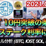 仮想通貨 テクニカル分析【9/19今後の予想（BTC、IOST、SOL、PLT）】