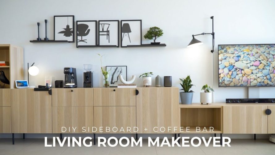 Living Room Makeover Pt.1 (DIY IKEA Sideboard Hack + Coffee Bar)