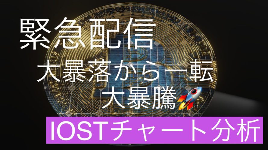 【IOST】緊急配信 大暴落から一転大暴騰🚀IOSTチャート分析#仮想通貨 #btc #iost
