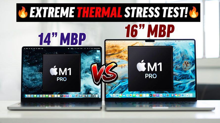 14″ vs 16″ M1 Pro MacBook Pro – 106℃ CPU Torture Test! 😱