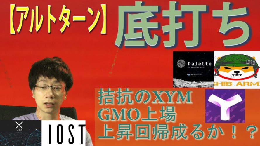 【PLT・XYM・SHIB・IOST・BTC・XRP】全戻しからのアルトターン。