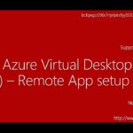 Basic Azure Virtual Desktop (AVD) – Remote App setup
