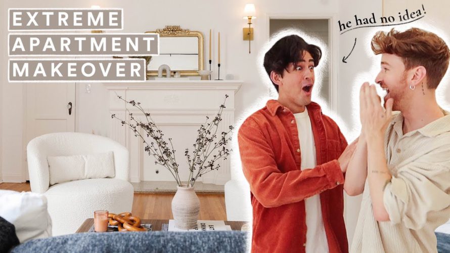 EXTREME APARTMENT MAKEOVER (He had no idea!) + DIY Decor & Renter Friendly Hacks!