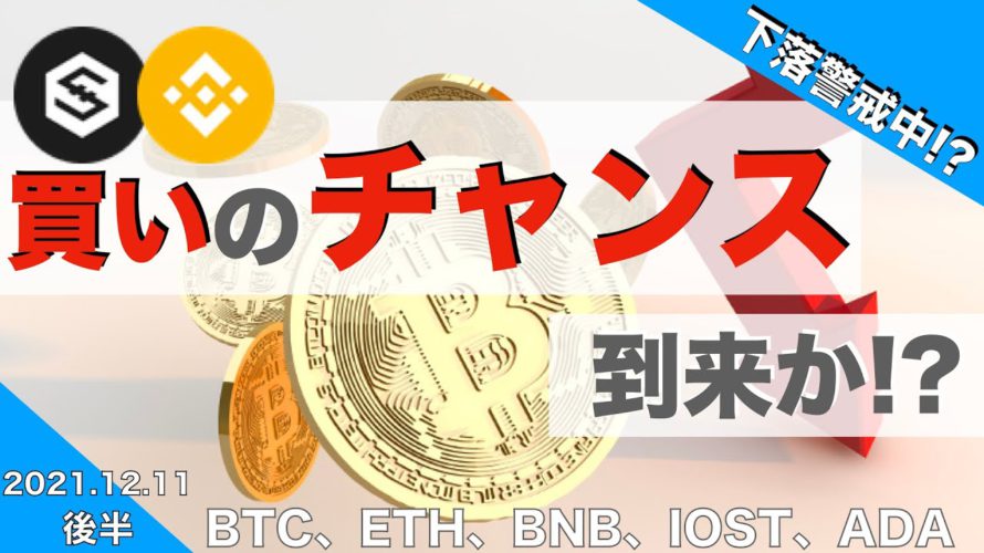 【ETH、BNB、IOST、ADA】買いのチャンス到来!?(2021年12月11日 相場分析)