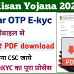 पीएम किसान योजना में ईकेवाईसी कैसे करें, pm kisan ekyc print and pdf download | pm kisan aadhar ekyc