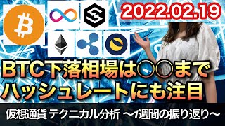 仮想通貨 テクニカル分析【2/19 今後の予想(BTC、ICP、IOST、ETH、XRP、LUNA)】