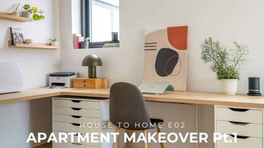 Apartment Makeover #1 – Home Office & Storage Closet Organization (DIY IKEA Desk For Work & Sewing)