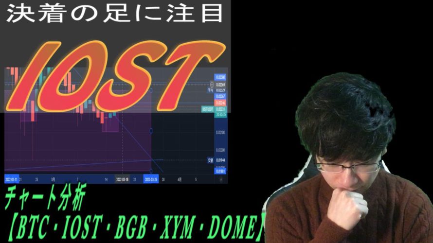 IOST上昇シグナルは日足でも可能【BTC・IOST・BGB・XYM・DOME】