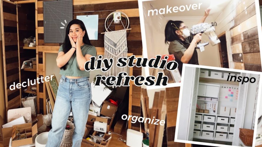 FINALLY FINISHING MY STUDIO! | DIY Craft Room Makeover + Massive Declutter and Organization