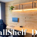 【賃貸diy】仕事部屋に間接照明付きの棚を作る | make a shelf with indirect lighting diy