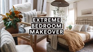 EXTREME BEDROOM MAKEOVER (From Start to Finish) – Budget Friendly & DIY!