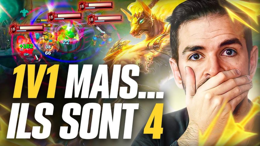 JE LE DÉFI en 1V1 sans ulti, ILS VIENNENT à 4 … JE LES 1v4 ?! (INSANE)