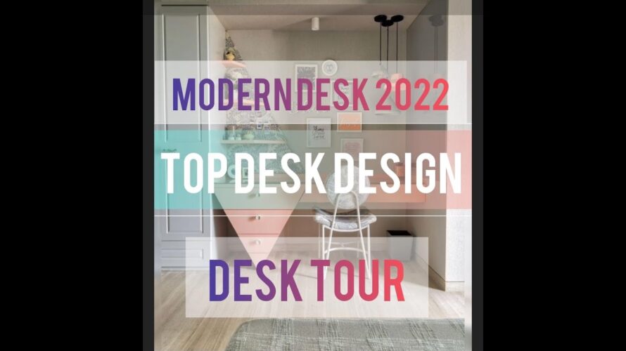 moderne office desk tour DIY home office work space design room desk tour work from homedesk setup