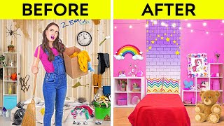 AWESOME ROOM MAKEOVER || We Built Our Dream House! Genius DIY Ideas and Crafts by 123 GO!