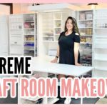 EXTREME CRAFT ROOM MAKEOVER | BEFORE AND AFTER WORK SPACE