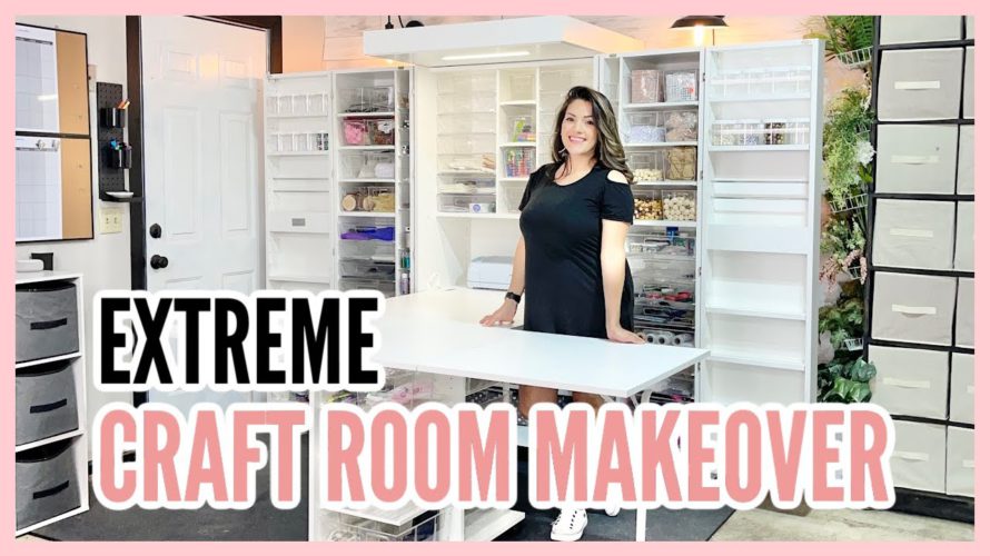 EXTREME CRAFT ROOM MAKEOVER | BEFORE AND AFTER WORK SPACE