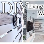 UNBELIEVABLE DIY WALL DESIGN USING FLOOR COVERING IN THE LIVING ROOM!