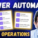 Power Automate Compose, Join, Select, Filter, Create tables, Parse JSON | Data Operations in flow