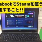 ChromebookでSteam使うときに必ずチェックする設定項目 メジャーゲームはデーター容量が多すぎてChromebookには厳しいっす!! クラウドゲームサービスの方が無難