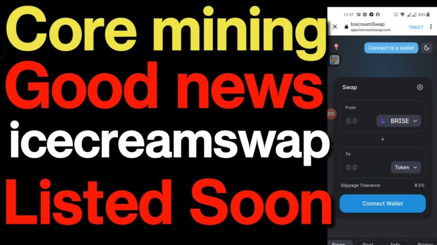 core coine new update || icecream swap || Multi-chain DeFi ecosystem with Swap, Bridge and Launchpad