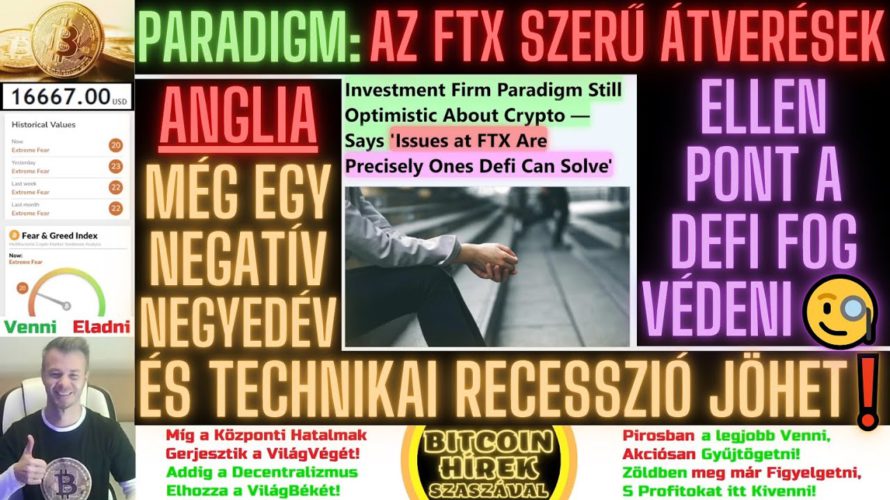 Bitcoin Hírek (1102) – Paradigm: Az FTX Szerű Átverések ellen Pont a DeFi fog Védeni 🧐
