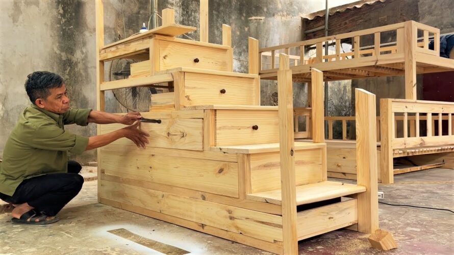Smart Ideas Furniture Storage Bed Space Saving With Bedroom // DIY Smart Unique Stairs For Kids Bunk