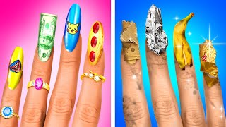 Problèmes de BEAUTÉ avec ONGLES et CHEVEUX LONGS – Soucis de Fille RICHE vs FAUCHÉE par Défi Accepté