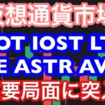 【重要局面のアルト６銘柄(ポルカドット・ライトコイン・IOST・エイプコイン・アバランチ・アスター)のチャート分析】＆BTCの相場分析。2023.4.17