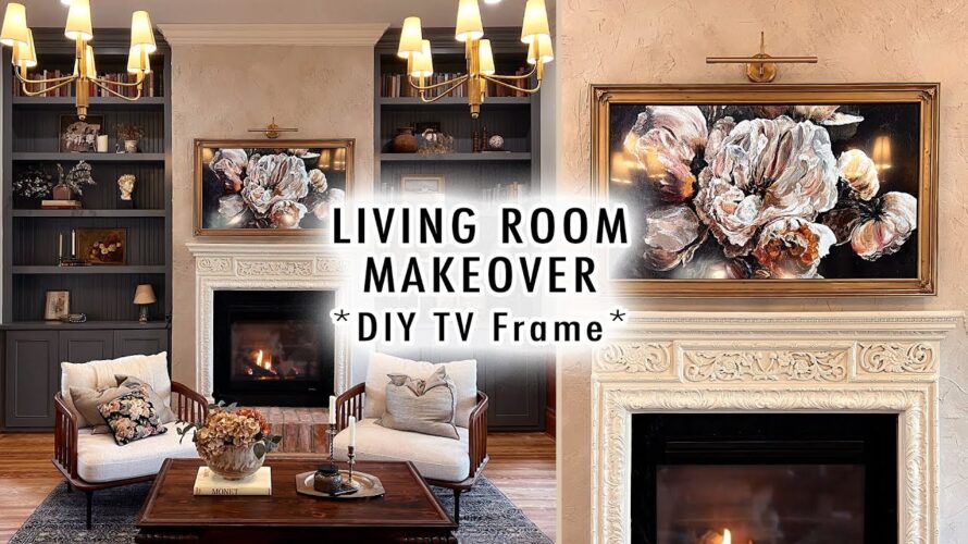 LIVING ROOM MAKOVER *DIY TV Frame* | XO, MaCenna