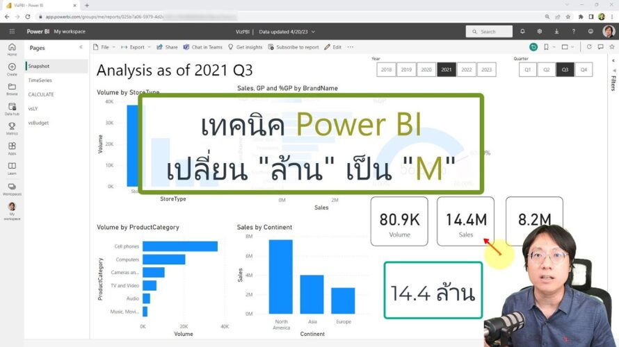 เทคนิค Power BI เปลี่ยน “ล้าน” เป็น “M”