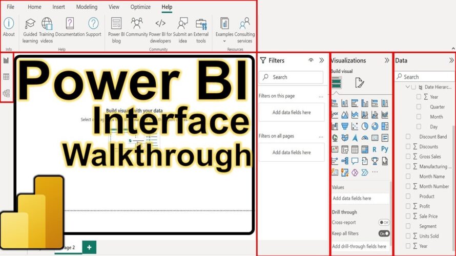 Power BI Interface Walkthrough | Understand different views & elements in Power BI window| #3