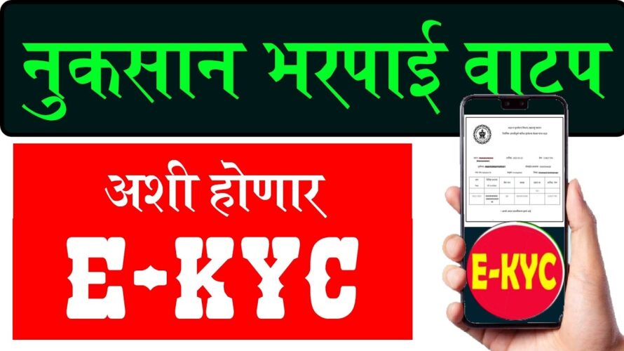 नुकसान भरपाई वाटप, अशी होणार ekyc | crop loss relief