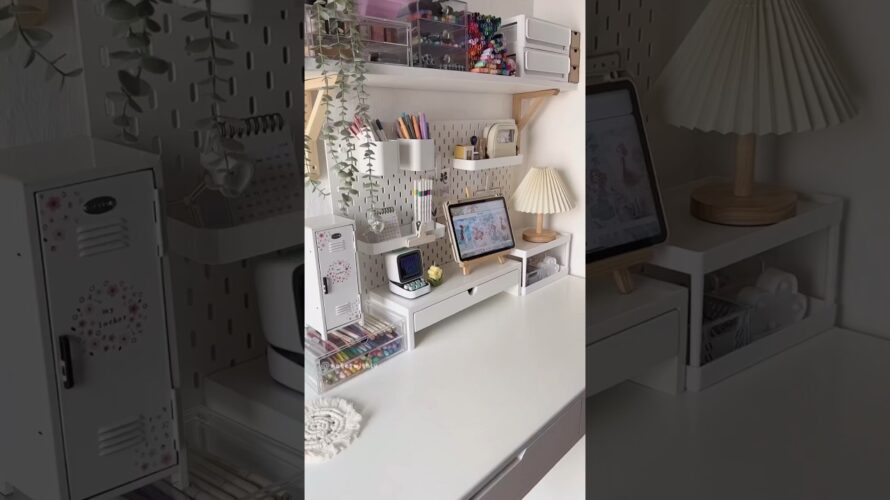 Desk Makeover🌿 | IKEA Haul #shorts #desksetup