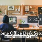 Home office desk setup & upgrade! Minimal, aesthetic, functional office for 2 people