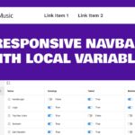 Responsive Navbar UI Design with Local Variables and Modes in Figma. for Desktop, Tablet and Mobile