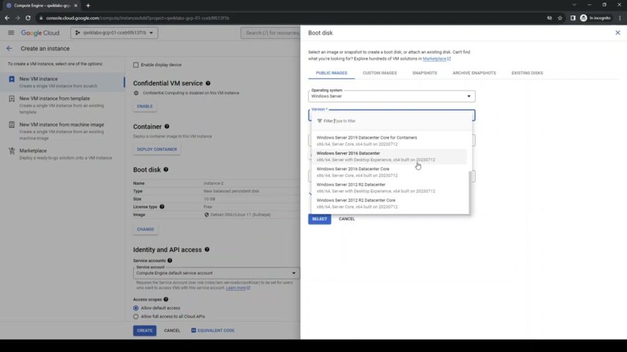 Google Cloud Platform: Windows RDP