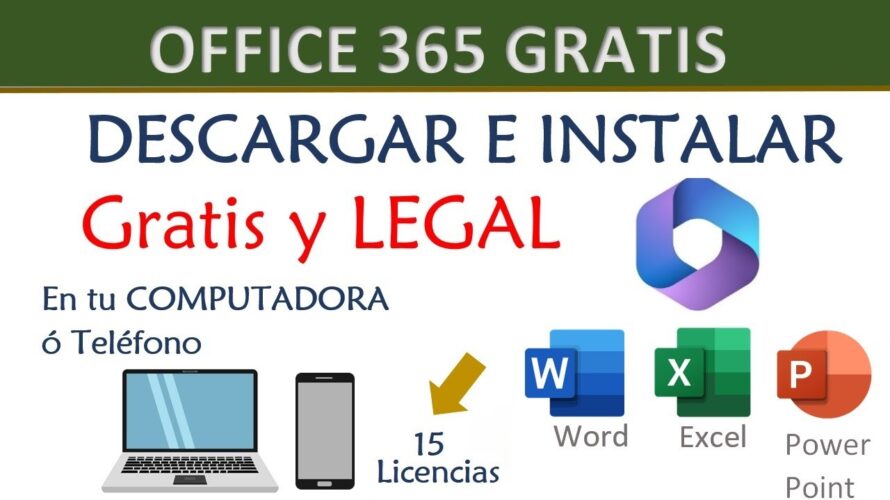 Obtener Office 365 gratis (LEGAL) | Como instalar en tu computadora 2023 | Word, Excel, Power Point