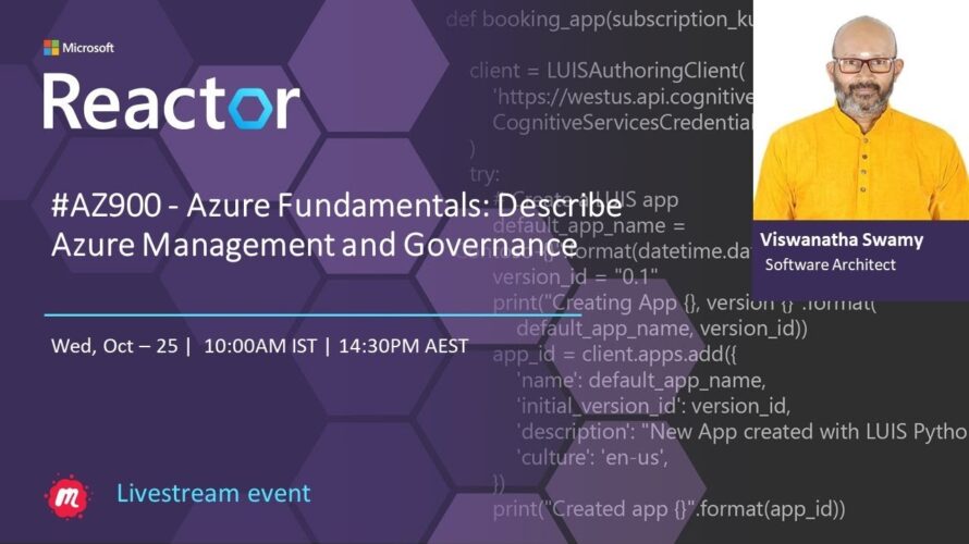 #AZ900- Azure Fundamentals: Describe Azure Management and Governance