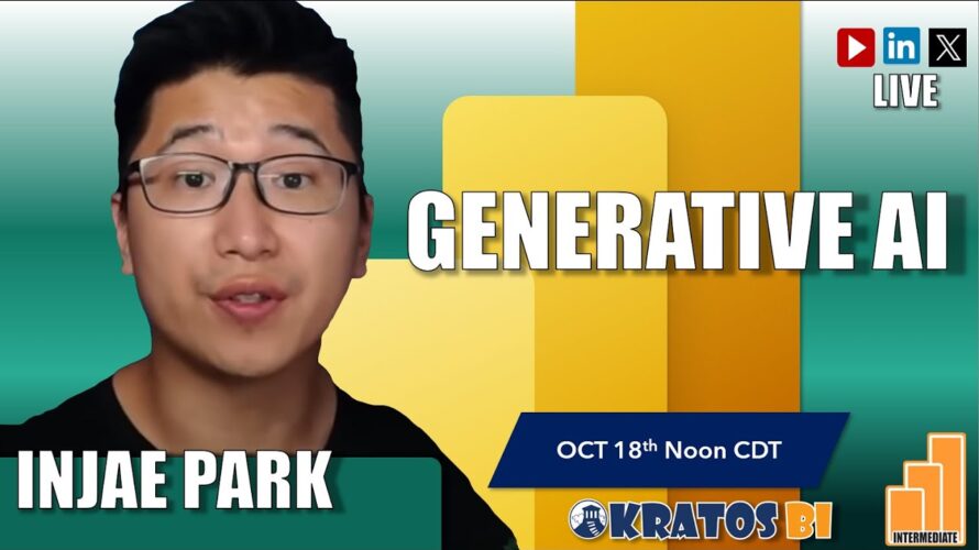 How to Use Generative AI to Create Amazing Power BI Reports – Live with Injae Park! – Intermediate